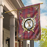 Straiton Tartan Crest Garden Flag - Celtic Thistle Style