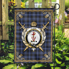 Clark Modern Tartan Crest Garden Flag - Celtic Thistle Style