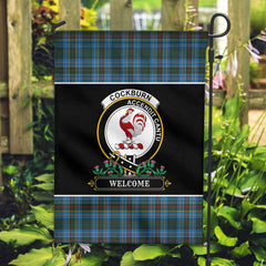 Cockburn Modern Tartan Crest Garden Flag - Welcome Style