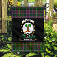 Crosbie (or Crosby) Tartan Crest Garden Flag - Welcome Style