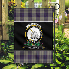Cunningham Dress Blue Dancers Tartan Crest Garden Flag - Welcome Style