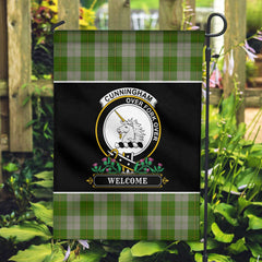 Cunningham Dress Green Dancers Tartan Crest Garden Flag - Welcome Style