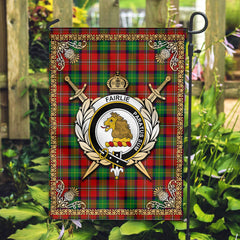 Fairlie Tartan Crest Garden Flag - Celtic Thistle Style