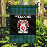 Fox Hunting Tartan Crest Black Garden Flag