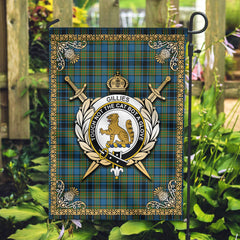Gillies Ancient Tartan Crest Garden Flag - Celtic Thistle Style