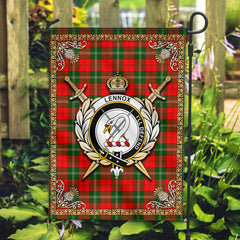 Lennox Tartan Crest Garden Flag - Celtic Thistle Style