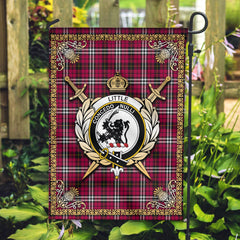 Little Tartan Crest Garden Flag - Celtic Thistle Style
