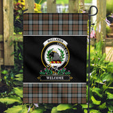 MacLaren Weathered Tartan Crest Garden Flag - Welcome Style