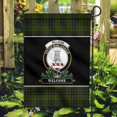 McLean Hunting Tartan Crest Garden Flag - Welcome Style