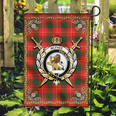 McPhee Tartan Crest Garden Flag - Celtic Thistle Style