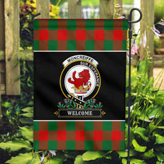 Moncreiffe (or Moncreiff) Tartan Crest Garden Flag - Welcome Style