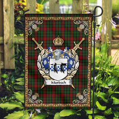 Murdoch Tartan Crest Garden Flag - Celtic Thistle Style