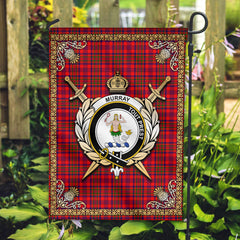 Murray (of Dysart) Tartan Crest Garden Flag - Celtic Thistle Style
