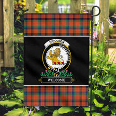 Nicolson Ancient Tartan Crest Garden Flag - Welcome Style