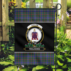 Ogilvie Hunting Modern Tartan Crest Garden Flag - Welcome Style