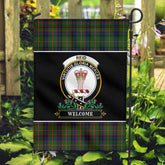 Reid Green Tartan Crest Garden Flag - Welcome Style