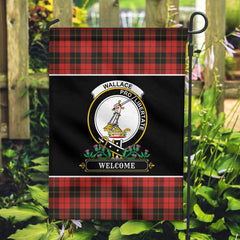 Wallace Weathered Tartan Crest Garden Flag - Welcome Style