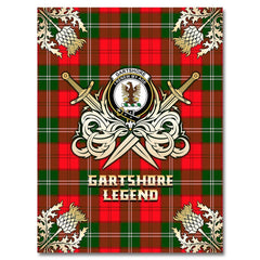 Gartshore Tartan Gold Courage Symbol Blanket