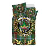 Gayre Tartan Crest Bedding Set - Golden Thistle Style