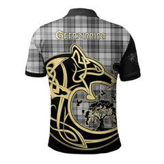 Glendinning Tartan Polo Shirt Viking Wolf