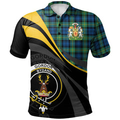 Gordon Ancient Tartan Polo Shirt - Royal Coat Of Arms Style