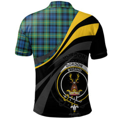 Gordon Ancient Tartan Polo Shirt - Royal Coat Of Arms Style