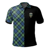 Gordon Ancient Tartan Polo Shirt Half of Me - Cross Style