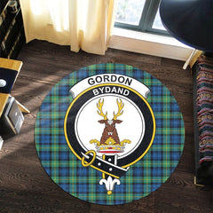 Gordon Ancient Tartan Crest Round Rug