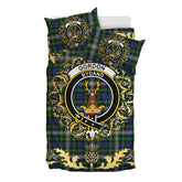Gordon Dress 02 Tartan Crest Bedding Set - Golden Thistle Style