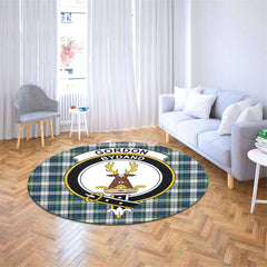 Gordon Dress Ancient Tartan Crest Round Rug