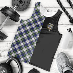 Gordon Dress Modern Tartan Crest Men's Tank Top - Cross Style