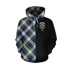Gordon Dress Modern Tartan Hoodie Half of Me - Cross Style