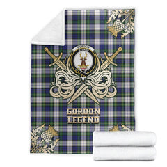 Gordon Dress Modern Tartan Gold Courage Symbol Blanket