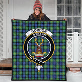 Gordon Old Ancient Tartan Crest Quilt