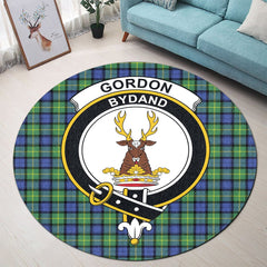 Gordon Old Ancient Tartan Crest Round Rug