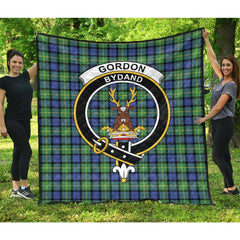 Gordon Old Ancient Tartan Crest Quilt