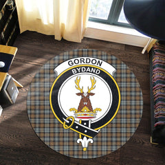 Gordon Weathered Tartan Crest Round Rug