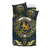 Gow Hunting 01 Tartan Crest Bedding Set - Golden Thistle Style