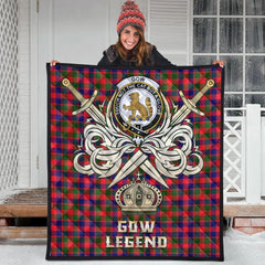 Gow Modern Tartan Crest Legend Gold Royal Premium Quilt