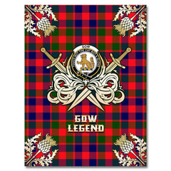 Gow of McGouan Tartan Gold Courage Symbol Blanket