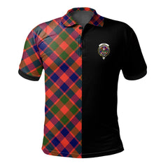 Gow of Skeoch Tartan Polo Shirt Half of Me - Cross Style
