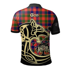 Gow of Skeoch Tartan Polo Shirt Viking Wolf