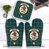 Graham Of Menteith Ancient Tartan Crest Oven Mitt And Pot Holder (2 Oven Mitts + 1 Pot Holder)
