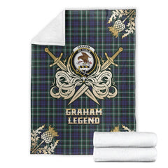 Graham of Montrose Modern Tartan Gold Courage Symbol Blanket