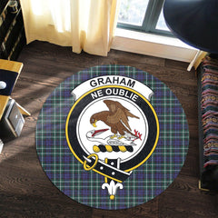 Graham of Montrose Modern Tartan Crest Round Rug