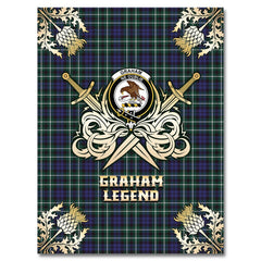 Graham of Montrose Modern Tartan Gold Courage Symbol Blanket
