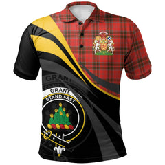 Grant Weathered Tartan Polo Shirt - Royal Coat Of Arms Style