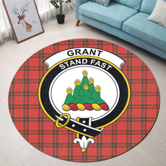 Grant Weathered Tartan Crest Round Rug
