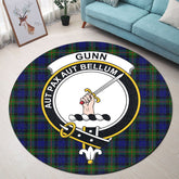 Gunn Modern Tartan Crest Round Rug