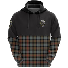 Gunn Weathered Clan Half Of Tartan Hoodie